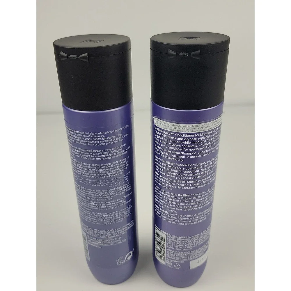 Matrix Total Results So Silver Shampoo and Conditioner Set 10.1oz Duo for Blonde